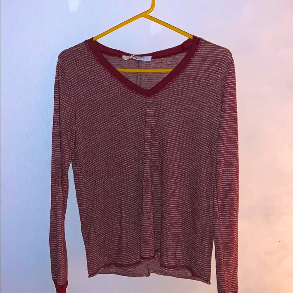 new thin long sleeve striped shirt
